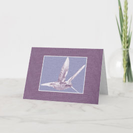 Violet Hummingbird Wenskaart Kaart