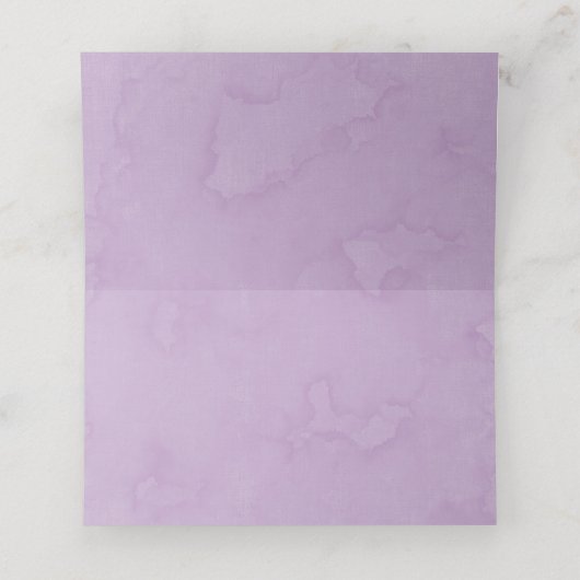 Violet Hydrangea Bloemen Vlinder Trouwtafel Plaatskaartje (Binnenkant ongevouwen)