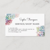 Violet hydrangeas afsprakenkaartje (Voorkant)