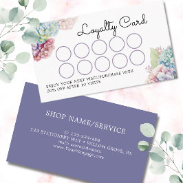 Violet hydrangeas klantenkaartje