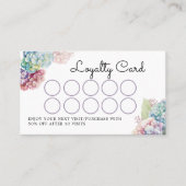 Violet hydrangeas klantenkaartje (Voorkant)