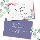 Violet hydrangeas visitekaartje
