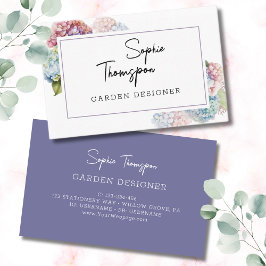 Violet hydrangeas visitekaartje