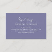 Violet hydrangeas visitekaartje (Achterkant)