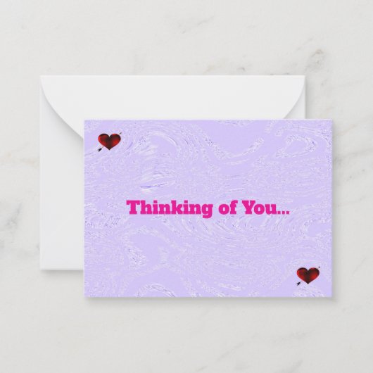 Violet Ice en Hearts Notitiekaarten Notitiekaartje (Voorkant)