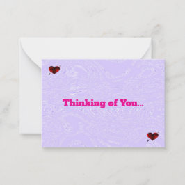 Violet Ice en Hearts Notitiekaarten Notitiekaartje