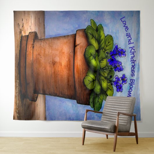 Violet in Bloom Wandkleed (In Situ (horizontaal))