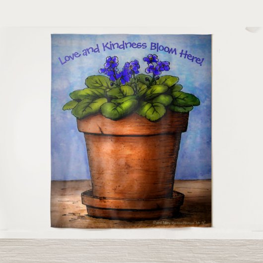 Violet in Bloom Wandkleed (Voorkant)