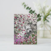 Violet in Flowers - White Westie Dog Briefkaart (Staand voorkant)