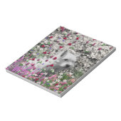 Violet in Flowers - White Westie Dog Notitieblok (Linkerzijde)