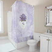 Violet in theepoetsgordijn douchegordijn (In situ)