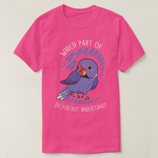 Violet Indiase Ringneck Parrot Aaaa T-shirt (Design voorkant)