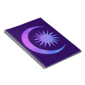 Violet Indigo Paarse maan & zon Zen Dream Journal Notitieboek (Rechterzijde)