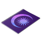 Violet Indigo Paarse maan & zon Zen Dream Journal Notitieboek (Linkerzijde)