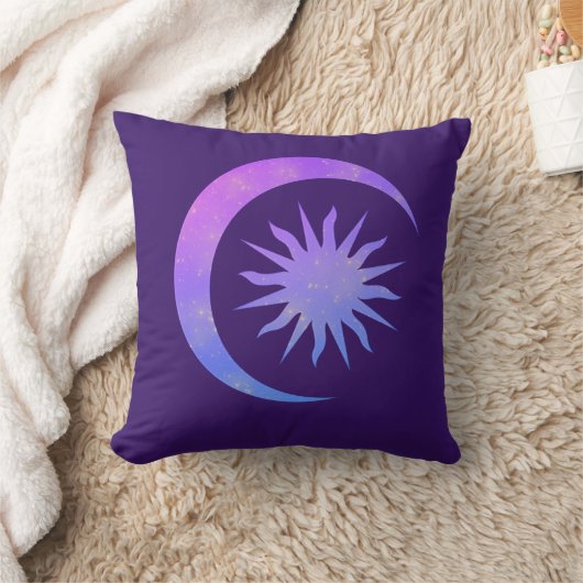 Violet Indigo Paarse Moon & Sun Zen Bedroom Kussen (Deken)