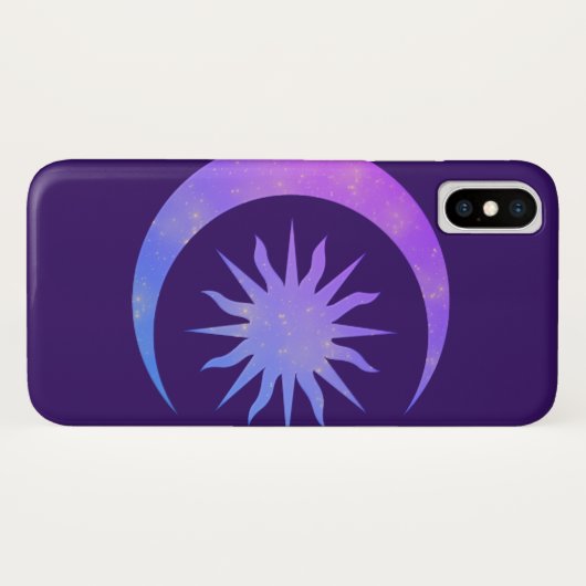 Violet Indigo Paarse Moon & Sun Zen Case-Mate iPhone Case (Achterkant (horizontaal))