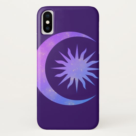 Violet Indigo Paarse Moon & Sun Zen Case-Mate iPhone Case (Achterkant)