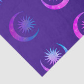 Violet Indigo Paarse Moon & Sun Zen Party Package Tissuepapier (Detail)
