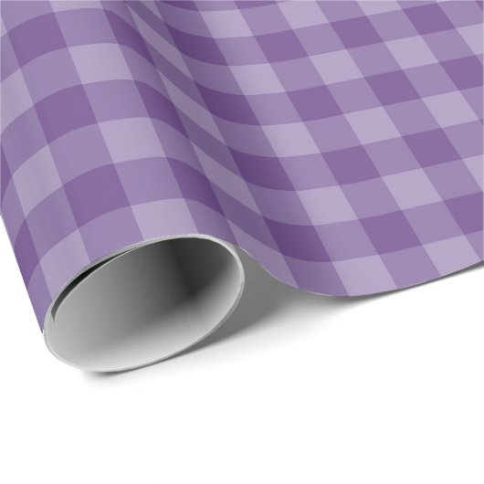 Violet ingecheckte achtergrond cadeaupapier (Rol Hoek)