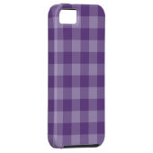 Violet ingecheckte achtergrond Case-Mate iPhone case (Back/Rechts)