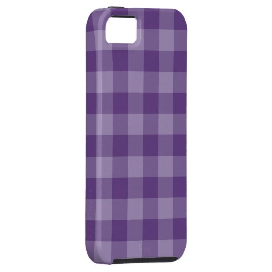 Violet ingecheckte achtergrond Case-Mate iPhone case (Back/Rechts)