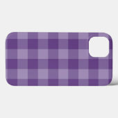 Violet ingecheckte achtergrond Case-Mate iPhone case (Achterkant (horizontaal))