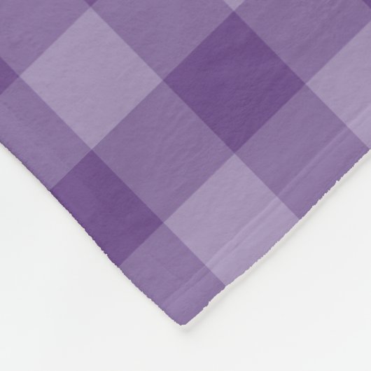 Violet ingecheckte achtergrond fleece deken (Hoek)