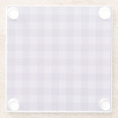 Violet ingecheckte achtergrond glazen onderzetter (Achterkant)