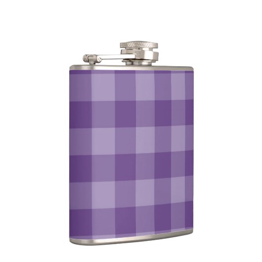 Violet ingecheckte achtergrond heupfles (Rechts)
