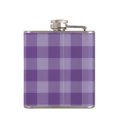 Violet ingecheckte achtergrond heupfles (Achterkant)