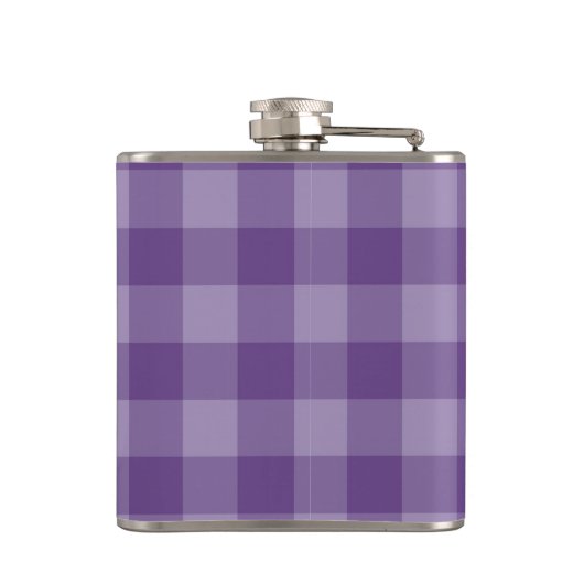 Violet ingecheckte achtergrond heupfles (Achterkant)