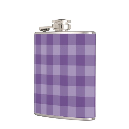 Violet ingecheckte achtergrond heupfles (Links)