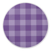 Violet ingecheckte achtergrond keramische knop (Voorkant)