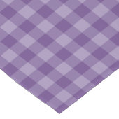 Violet ingecheckte achtergrond korte tafelloper (Hoek)