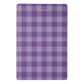 Violet ingecheckte achtergrond mini klembord (Achterkant)