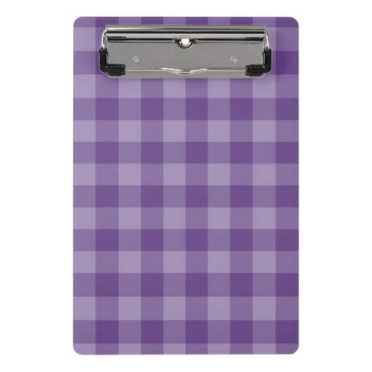 Violet ingecheckte achtergrond mini klembord (Voorkant)