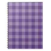 Violet ingecheckte achtergrond notitieboek (Voorkant)