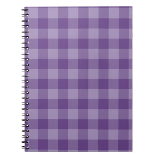 Violet ingecheckte achtergrond notitieboek (Voorkant)