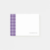 Violet ingecheckte achtergrond post-it® notes (Voorkant)