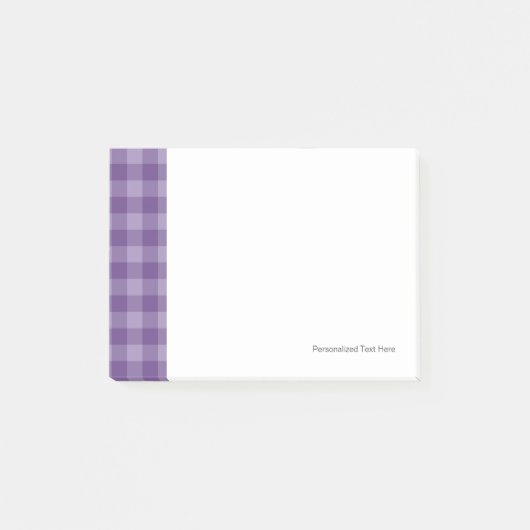 Violet ingecheckte achtergrond post-it® notes (Voorkant)