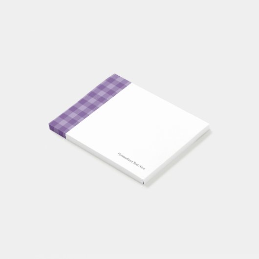 Violet ingecheckte achtergrond post-it® notes (Schuin)
