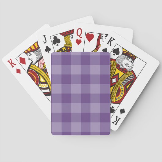 Violet ingecheckte achtergrond speelkaarten (Achterkant)