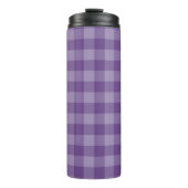 Violet ingecheckte achtergrond thermosbeker (Voorkant)