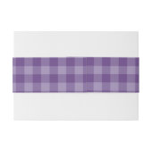Violet ingecheckte achtergrond uitnodigingen wikkel (Achterkant Voorbeeld)