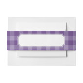 Violet ingecheckte achtergrond uitnodigingen wikkel (Voorkant Voorbeeld)
