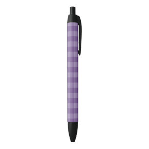 Violet ingecheckte achtergrond zwarte inkt pen