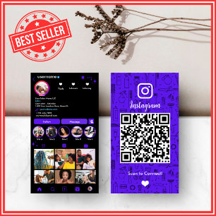 Violet Instagram Kapsalon QR Social Media Visitekaartje