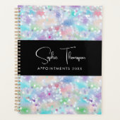 Violet irdescent glitter nieuw jaar planner (Voorkant)