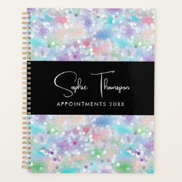 Violet irdescent glitter nieuw jaar planner
