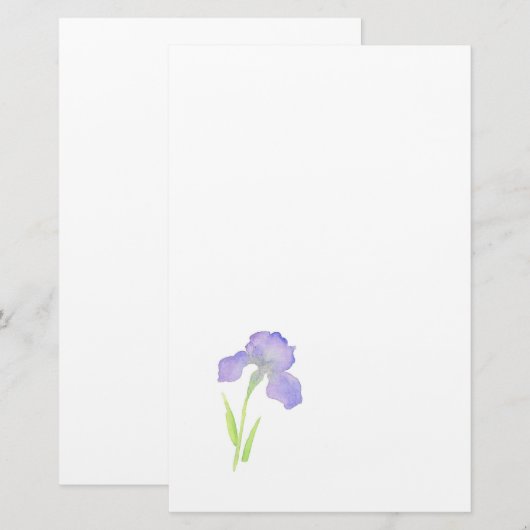 Violet Iris Briefpapier (Voorkant / Achterkant)
